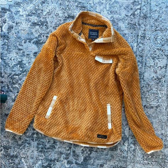 Simply Southern Tops - Simply Southern Textured Orange Pullover